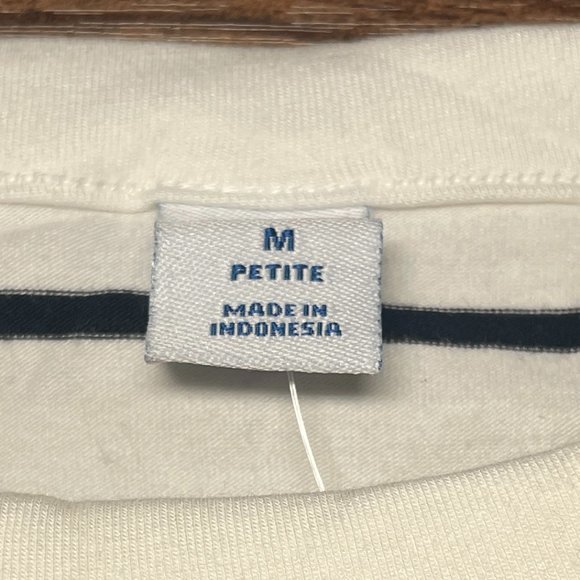 NWT | Old Navy | Cream & Black Stripped Sleeved T-Shirt Dress | Medium Petite - Picture 5 of 5